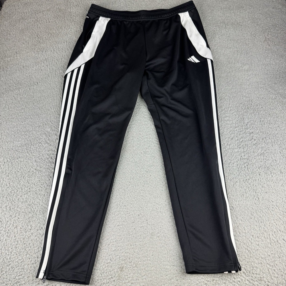Adidas Men's Xl Tiro Black/White Zip Pocket Training Track Pants Soccer